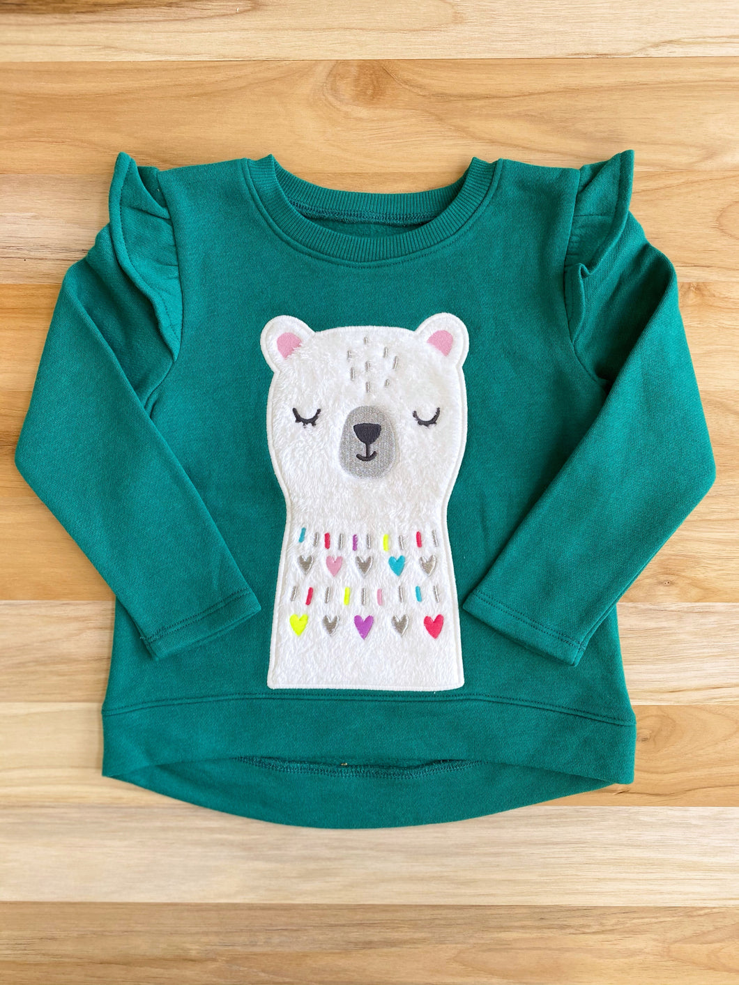 Green Polar Bear Fleece Sweatshirt