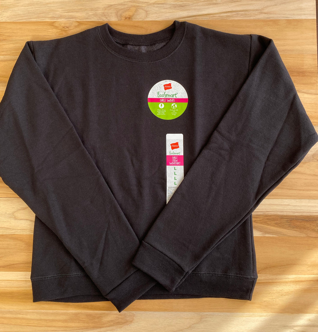 Hanes Black Crew Sweatshirt