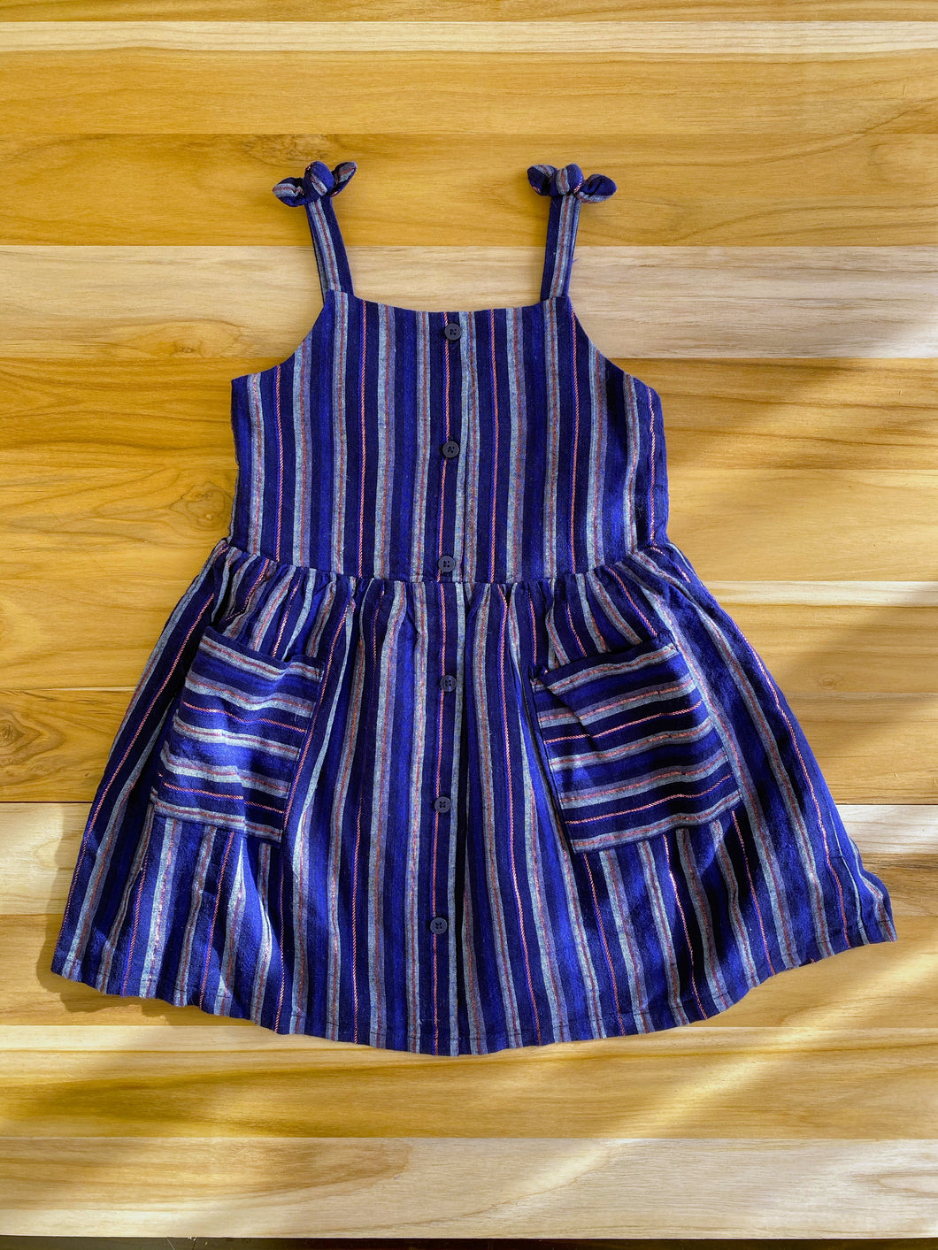 Navy Striped Dress