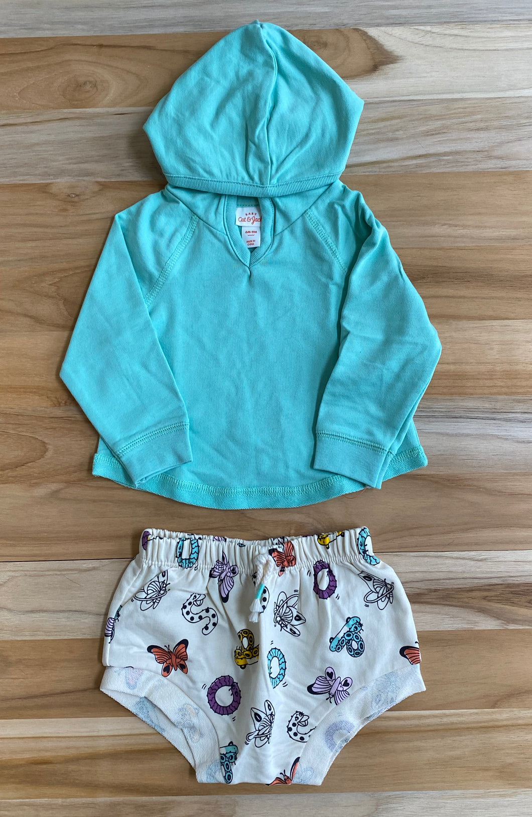 Light Green Hoodie with Shorts