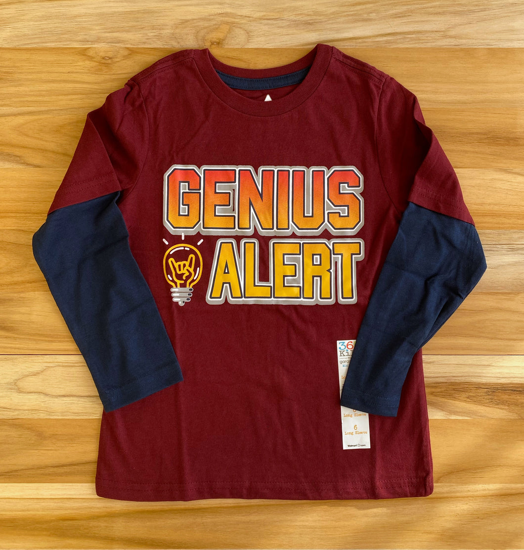 Genius Alert Long Sleeve Graphic Top