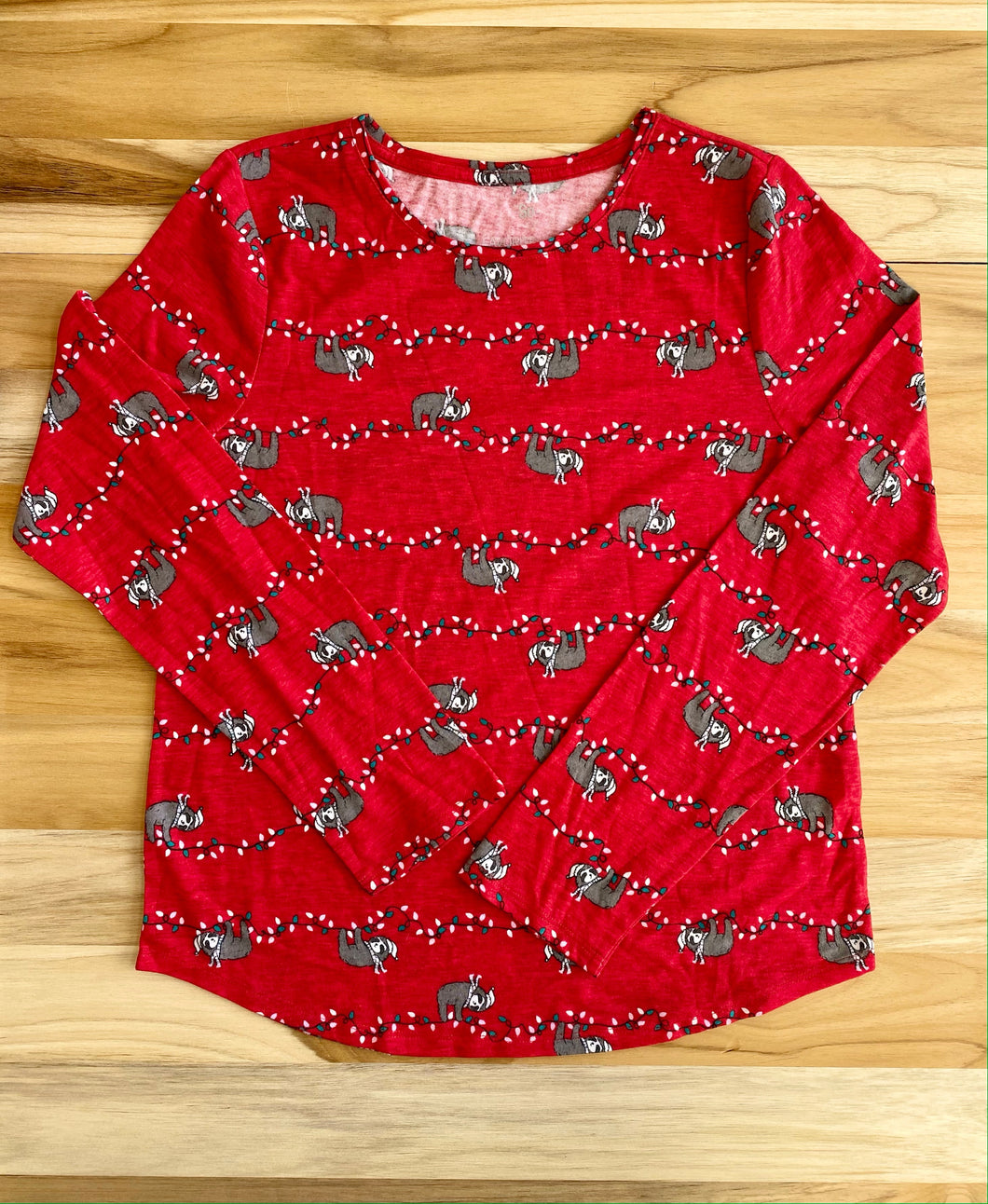 Sloth Christmas Top