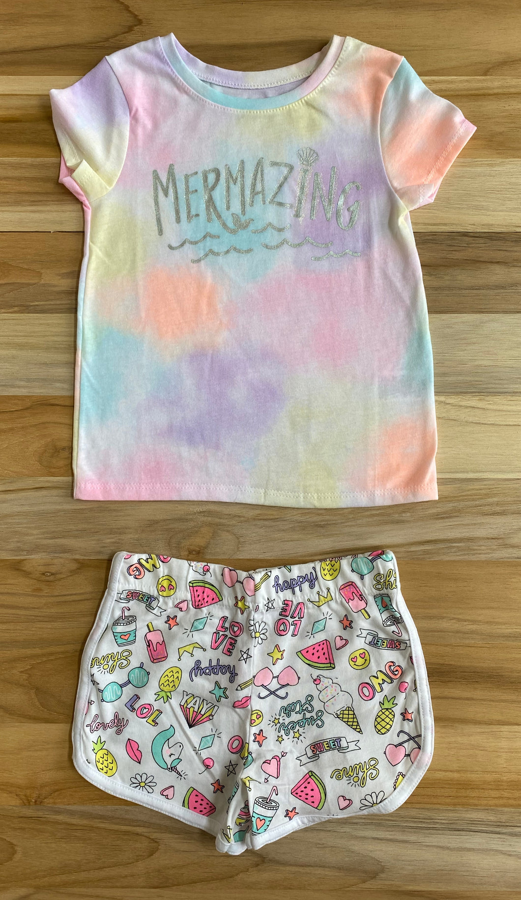 Mermazing shirt and shorts set